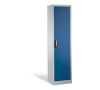 C + P Möbelsysteme Armoire à outils C+P avec porte battante, 4 tablettes intérieures, H1950xL500xP400mm Façade bleu gentiane Corps gris clair Quantité:1