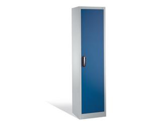 C + P Möbelsysteme Armoire à outils C+P avec porte battante, 4 tablettes intérieures, H1950xL500xP400mm Façade bleu gentiane Corps gris clair Quantité:1