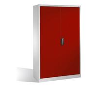 C + P Möbelsysteme Armoire à outils C+P avec portes battantes, 4 tablettes intérieures, H1950xL1200xP400mm Façade rouge rubis Corps gris clair Quantité:1