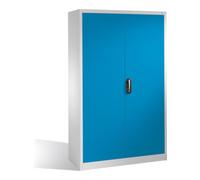 C + P Möbelsysteme Armoire à outils C+P avec portes battantes, 4 tablettes intérieures, H1950xL1200xP400mm Façade bleu clair Corps gris clair Quantité:1