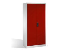 C + P Möbelsysteme Armoire à outils C+P avec portes battantes, 4 tablettes intérieures, H1950xL930xP500mm Façade rouge rubis Corps gris clair Quantité:1