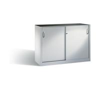 C + P Möbelsysteme Armoire à outils C+P avec portes coulissantes, intérieur 2 x 1 tablette, H1000xL1600xP400mm Avant Corps gris clair Corps gris clair Gris clair Quantité:1