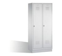 C + P Möbelsysteme Armoire C+P Classic sur socle, 2 compartiments, H1800xL810xP500mm façade avant gris clair caisson gris clair gris clair Quantité:1