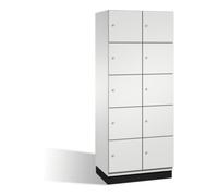 C + P Möbelsysteme Armoire Cambio C+P sur socle, 10 étagères, H1950xL800xP525mm avant gris clair corps gris clair gris clair Quantité:1