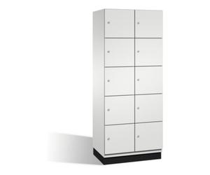 C + P Möbelsysteme Armoire Cambio C+P sur socle, 10 étagères, H1950xL800xP525mm avant gris clair corps gris clair gris clair Quantité:1