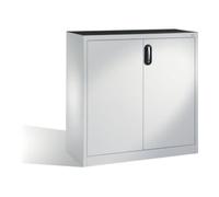 C + P Möbelsysteme Armoire d'appoint à outils C+P avec portes battantes, intérieur 2 tablettes, H1200xL1200xP500mm Façade gris clair Corps gris clair Quantité:1