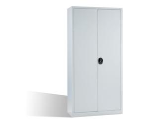C + P Möbelsysteme Armoire de classement à portes pivotantes C+P, 5 hauteurs de dossiers, 1950x935x400 mm (HxlxP), façade gris clair, corps gris clair Quantité:1