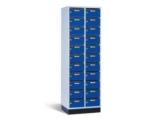 C + P Möbelsysteme Armoire de distribution C+P Intro avec 22 compartiments, H1950xL620xP500mm devant gentiane bleu gentiane corps gris clair Quantité:1