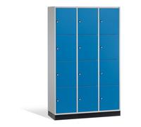 C + P Möbelsysteme Armoire de rangement C+P Intro, 12 compartiments, H1950xL1220xP500mm corps avant bleu clair corps gris clair Quantité:1