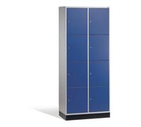 C + P Möbelsysteme Armoire de rangement C+P Intro, 8 compartiments, H1950xL820xP500mm devant gentiane bleu gentiane corps gris clair Quantité:1