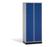 C + P Möbelsysteme Armoire de rangement C+P Intro XL, 10 compartiments, H1950xL820xP600mm devant gentiane avant bleu gentiane corps gris clair Quantité:1