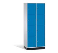 C + P Möbelsysteme Armoire de rangement C+P Intro XL, 8 compartiments, H1950xL820xP600mm Façade Corps bleu gentiane Corps gris clair Quantité:1