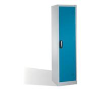 C + P Möbelsysteme Armoire d'environnement C+P avec porte battante, 4 bacs en polyéthylène, H1950xL500xP500mm Façade bleu clair Corps gris clair Quantité:1