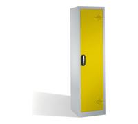 C + P Möbelsysteme Armoire d'environnement C+P avec porte battante, 4 bacs en polyéthylène, H1950xL500xP500mm Façade jaune trafic Corps gris clair Quantité:1