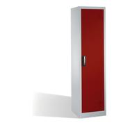 C + P Möbelsysteme Armoire d'environnement C+P avec porte battante, 4 tablettes pour bacs, H1950xL500xP500mm Façade rouge rubis Corps gris clair Quantité:1