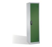C + P Möbelsysteme Armoire d'environnement C+P avec porte battante, 4 tablettes pour bacs, H1950xL500xP500mm Façade vert réséda Corps gris clair Quantité:1