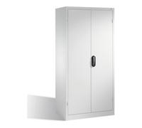 C + P Möbelsysteme Armoire pour charges lourdes C+P avec portes battantes, 4 tablettes et 3 tiroirs, H1950xL930xP600mm Façade gris clair Corps gris clair Quantité:1