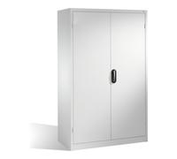 C + P Möbelsysteme Armoire pour charges lourdes C+P avec portes battantes, 4 tablettes et 3 tiroirs, H1950xL1200xP600mm Façade gris clair Corps gris clair Quantité:1
