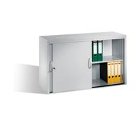 C + P Möbelsysteme Buffet Acurado avec portes coulissantes, 2 x 2 hauteurs de dossier, H720xL1200xP400mm Avant Corps gris clair Corps gris clair Gris clair Quantité:1