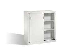 C + P Möbelsysteme Buffet Acurado avec portes coulissantes, 3 hauteurs de dossier, H1200xL1200xP500mm Avant Gris clair Corps gris clair Gris clair Quantité:1