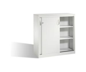 C + P Möbelsysteme Buffet Acurado avec portes coulissantes, 3 hauteurs de dossier, H1200xL1200xP500mm Avant Gris clair Corps gris clair Gris clair Quantité:1