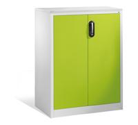 C + P Möbelsysteme Buffet porte-documents Acurado de C+P avec portes battantes, 3 hauteurs de classeurs, H1200xL930xP500mm Façade vert viridine Corps gris clair Quantité:1