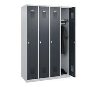C + P Möbelsysteme C+P Armoire à casiers Basis PLUS, 4 compartiments, 1850x1200x500mm, 7035/7016 Quantité:1