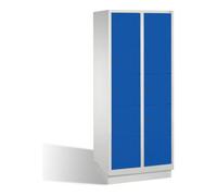 C + P Möbelsysteme C+P Armoire à casiers Classic sur socle, 10 casiers, H1800×I810×P500mm, façade bleu gentiane, corps gris clair Quantité:1