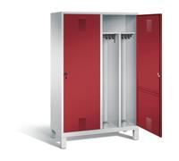 C + P Möbelsysteme C+P Armoire à casiers Evolo noir et blanc, H1850 × I1190 × P500 mm, façade ru orps gris clair (48210-40) Quantité:1