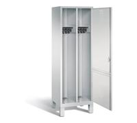 C + P Möbelsysteme C+P Armoire à casiers Evolo noir et blanc, H1850×I610×P500 mm, façade gris clair, corps gris clair (48210-20) Quantité:1