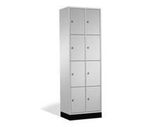 C + P Möbelsysteme C+P Armoire à casiers Intro, 8 compartiments, H1950xL620xP500mm Avant Corps gris clair Corps gris clair Gris clair Quantité:1