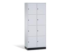 C + P Möbelsysteme C+P Armoire à casiers Intro, 8 compartiments, H1950xL820xP500mm Avant Corps gris clair Corps gris clair Gris clair Quantité:1
