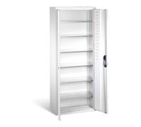 C + P Möbelsysteme C+P Armoire à dossiers 6 étagères pour bacs de rangement, H1690xL700xP300mm Gris clair façade et corps Quantité:1
