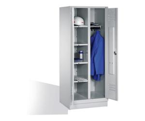 C + P Möbelsysteme C+P Armoire à linge Classic sur socle, 2 compartiments, H1850xL810xP500mm Avant Corps gris clair Corps gris clair Gris clair Quantité:1