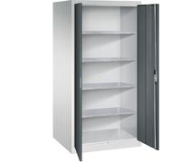 C + P Möbelsysteme C+P Armoire à porte battante d'atelier 1950 x 930 x 600 mm Gris clair/gris anthracite