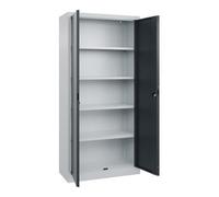 C + P Möbelsysteme C+P Armoire à portes battantes de bureau Basis PLUS, 1950x930x400mm, 7035/7016 Quantité:1