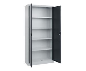 C + P Möbelsysteme C+P Armoire à portes battantes de bureau Basis PLUS, 1950x930x400mm, 7035/7016 Quantité:1