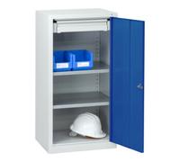 C + P Möbelsysteme C+P Armoire à portes battantes en acier Série 89, H1000xL100xP500mm, 7035/5010 Quantité:1