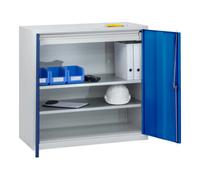 C + P Möbelsysteme C+P Armoire à portes battantes en acier Série 89, H1000xL100xP500mm, 7035/5010 Quantité:1