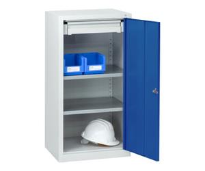 C + P Möbelsysteme C+P Armoire à portes battantes en acier Série 89, H1000xL100xP500mm, 7035/5010 Quantité:1