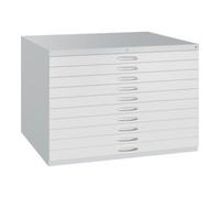 C + P Möbelsysteme C+P Armoire basse série 7100_7200, H760xL1100xP765mm, 7035/7035 Quantité:1