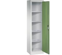 C + P Möbelsysteme C+P Armoire d'atelier à portes battantes 1950 x 502 x 400 mm Gris clair/vert reseda