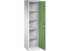 C + P Möbelsysteme C+P Armoire d'atelier à portes battantes 1950 x 502 x 500 mm Gris clair/vert reseda