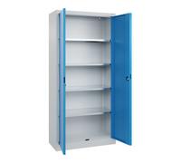 C + P Möbelsysteme C+P Armoire d'atelier Basis PLUS, 1950x930x400mm, 7035/5012 Quantité:1