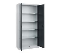 C + P Möbelsysteme C+P Armoire d'atelier Basis PLUS, 1950x930x400mm, 7035/7016 Quantité:1