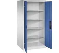C + P Möbelsysteme C+P Armoire d'atelier pour charges lourdes, largeur 930 mm, profondeur 800 mm, porte bleu gentiane