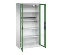 C + P Möbelsysteme C+P Armoire de charge batterie Acurado, 1950x930x500mm, 7035/6011 Quantité:1