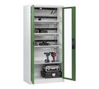 C + P Möbelsysteme C+P Armoire de charge batterie avec ventilation Acurado, 1950x930x500mm, 7035/6011 Quantité:1