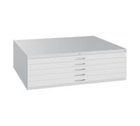 C + P Möbelsysteme C+P Armoire de rangement basse Série 7100_7200, H420xL1350xP960mm, 7035/7035 Quantité:1