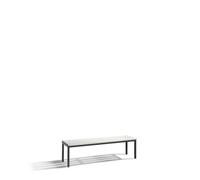 C + P Möbelsysteme C+P Banquette du vestiaire Basic, H420xL1500xP353mm Couleur des baguettes de siège gris clair Couleur gris clair Cadre noir gris noir Quantité:1
